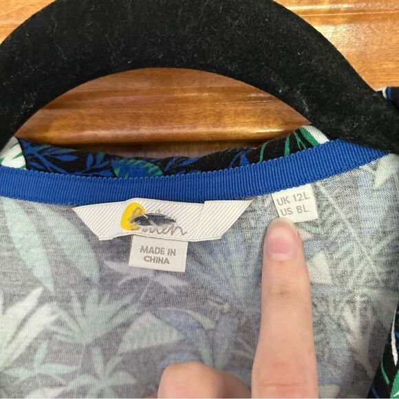 Boden Lavinia Jersey Wrap Midi Dress Tropical Print Size 8 Long - Picture 6 of 15